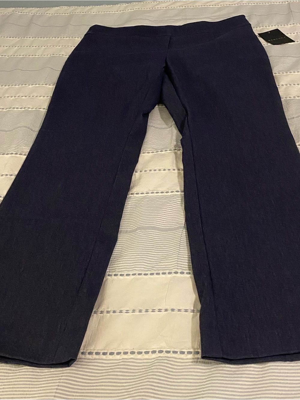 Women's Navy Wide-Leg Pull-On Pants
